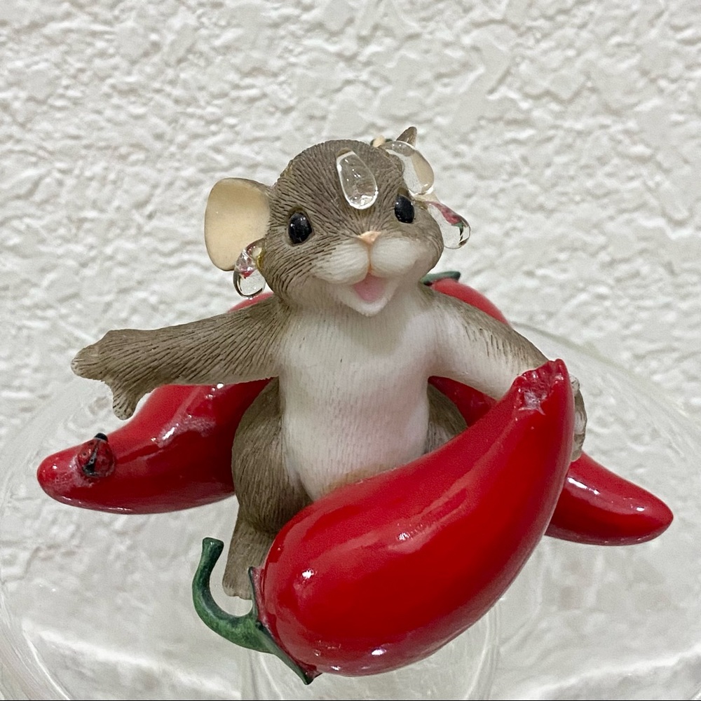 Charming Tails You Really Spiced Up My Life Mouse Chili Peppers Figurine